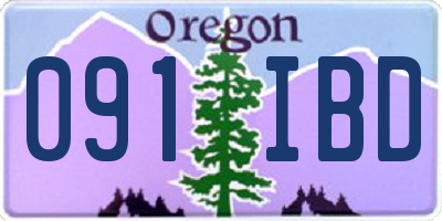 OR license plate 091IBD
