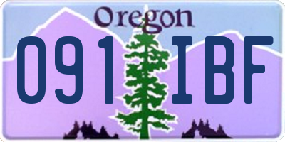 OR license plate 091IBF