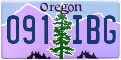 OR license plate 091IBG