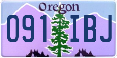OR license plate 091IBJ