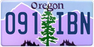 OR license plate 091IBN