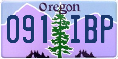 OR license plate 091IBP