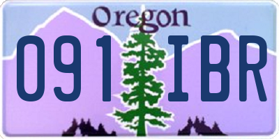OR license plate 091IBR