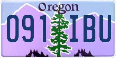 OR license plate 091IBU