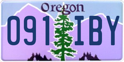 OR license plate 091IBY