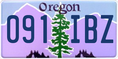 OR license plate 091IBZ