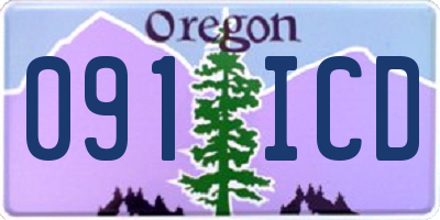 OR license plate 091ICD