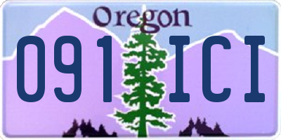 OR license plate 091ICI