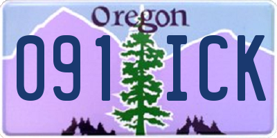 OR license plate 091ICK
