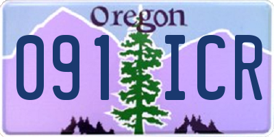 OR license plate 091ICR
