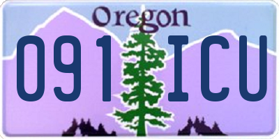 OR license plate 091ICU