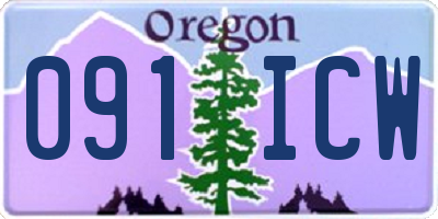 OR license plate 091ICW
