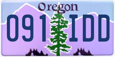 OR license plate 091IDD