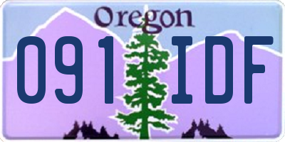 OR license plate 091IDF