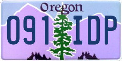 OR license plate 091IDP