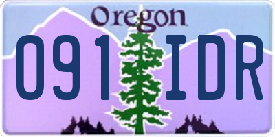 OR license plate 091IDR