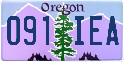 OR license plate 091IEA
