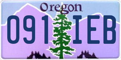 OR license plate 091IEB