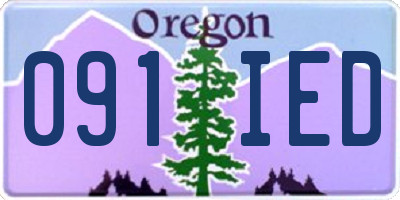 OR license plate 091IED