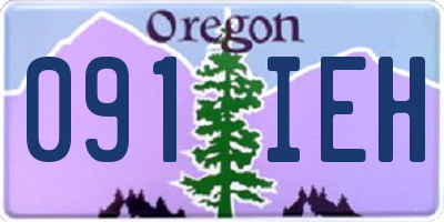 OR license plate 091IEH