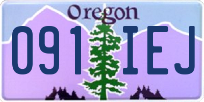 OR license plate 091IEJ