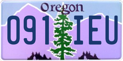 OR license plate 091IEU