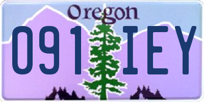 OR license plate 091IEY