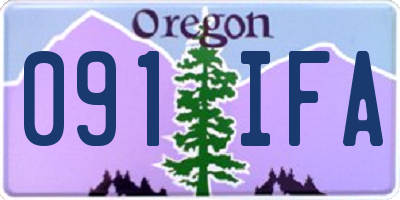 OR license plate 091IFA