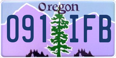 OR license plate 091IFB