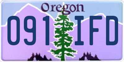 OR license plate 091IFD
