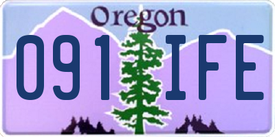 OR license plate 091IFE