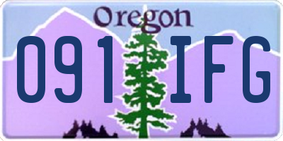 OR license plate 091IFG