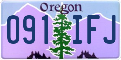 OR license plate 091IFJ
