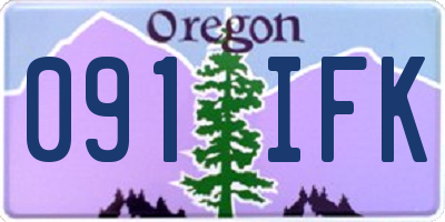 OR license plate 091IFK