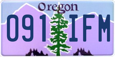 OR license plate 091IFM