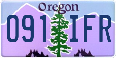 OR license plate 091IFR