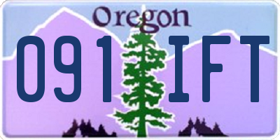 OR license plate 091IFT