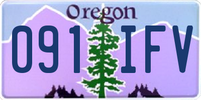 OR license plate 091IFV