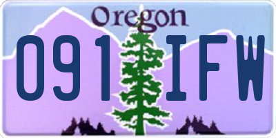 OR license plate 091IFW