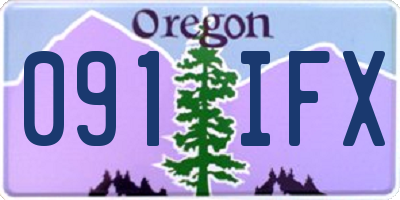 OR license plate 091IFX