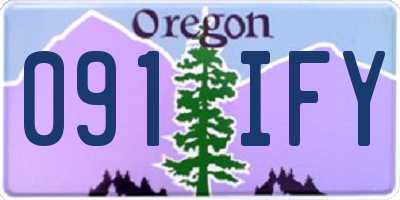 OR license plate 091IFY