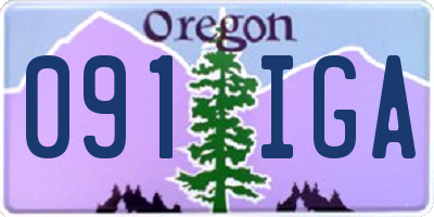 OR license plate 091IGA