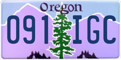 OR license plate 091IGC