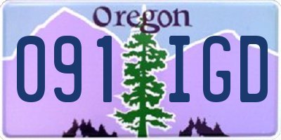 OR license plate 091IGD