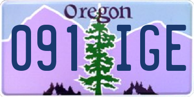 OR license plate 091IGE