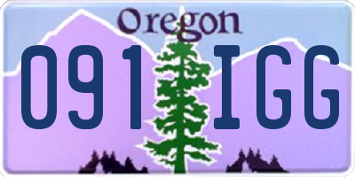 OR license plate 091IGG