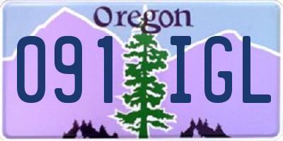 OR license plate 091IGL