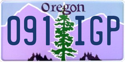 OR license plate 091IGP