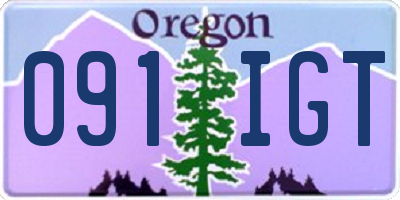 OR license plate 091IGT
