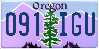 OR license plate 091IGU